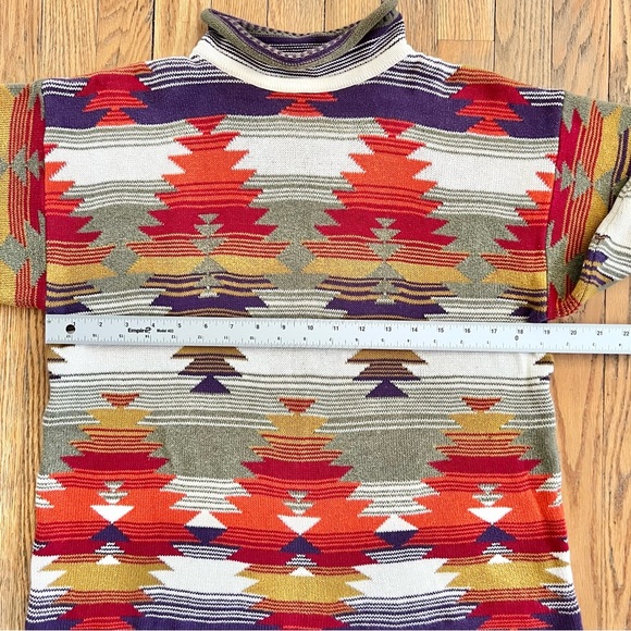 Delia McKain Petites Vintage Southwestern Knit Long Sleeve Sweater Women’s Small - Picture 6 of 11